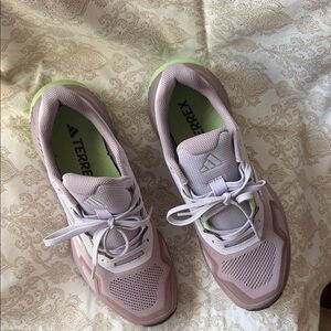 adidas Terrex Women's Trail Shoes - Light Purple with Lime Green